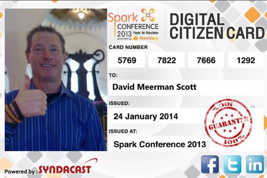 David Meerman Scott Ditigal Citizen Card powered by Syndacast