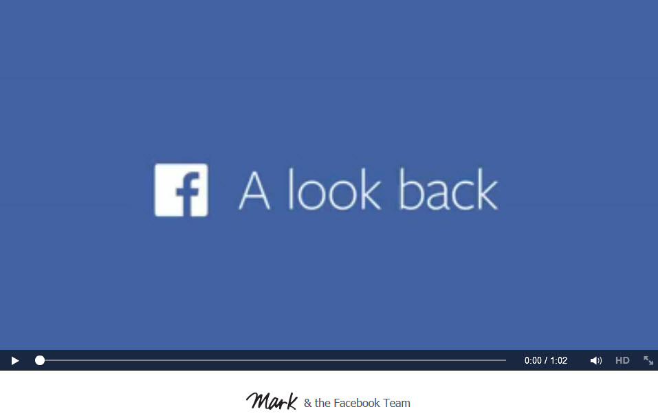 Facebook a Look Back Video